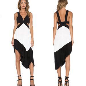 LOVERS + FRIENDS cutout Stark dress black & white